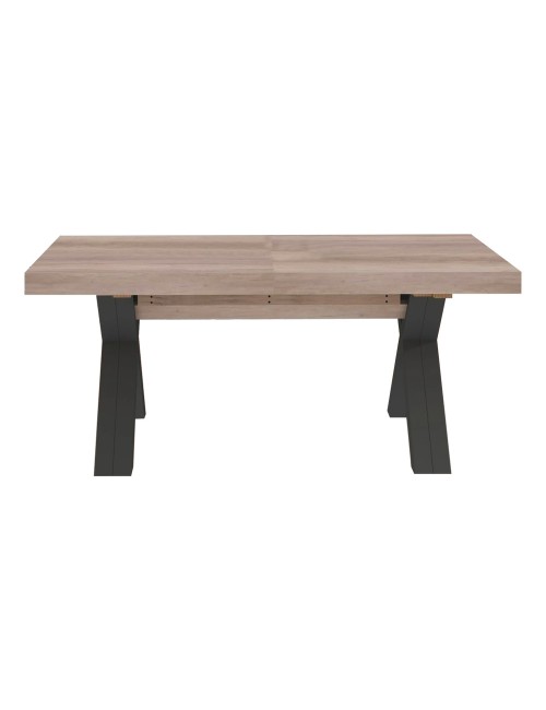 Tavolo Allungabile Milonga480 180 cm con Piano Gordon beige e Gambe Incrociate Antracite