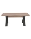 Tavolo Allungabile Milonga480 180 cm con Piano Gordon beige e Gambe Incrociate Antracite