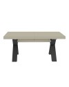 Tavolo Allungabile Milonga410 160 cm con Piano Cashmere e Gambe Incrociate Antracite