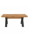 Tavolo Allungabile Milonga410 160 cm con Piano Rovere nodato e Gambe Incrociate Antracite