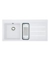 Lavello cucina 2 vasche Franke TFF651 Mythos Fusion da incasso bianco 100x50.5 cm. gocciolatoio destro