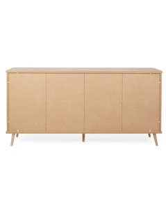 Credenza Epik 52 3 Ante 2 Cassetti 180x40x88,3 Rovere Antracite Grigio