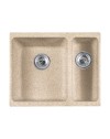 Lavello cucina 2 vasche Franke Kubus KBG 160 sottotop fragranite avena 55.8x46 cm.
