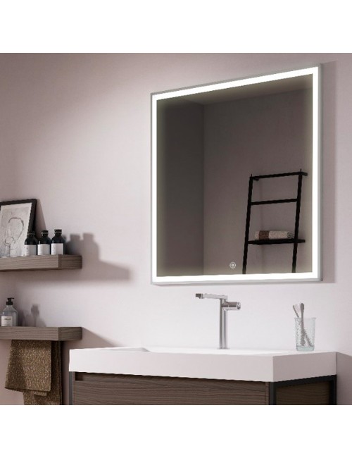 Specchio bagno illuminazione LED anti appannamento Baku 120x80: tecnologia e stile per il tuo bagno