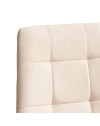 Set 6 Sedie imbottite in tessuto beige Fender con gambe in metallo nero