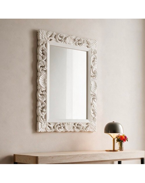 Specchio barocco bianco 60x80H SPECCHIO2: Raffinatezza e stile per la tua casa