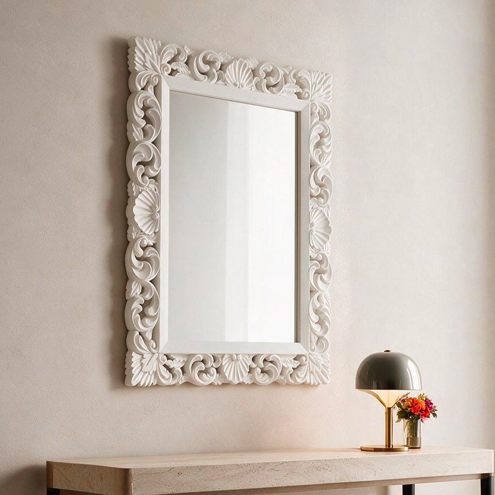 Specchio barocco bianco 60x80H SPECCHIO2: Raffinatezza e stile per la tua casa