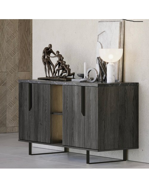Madia 4 ante palissandro nero Zaira 165x49x83h