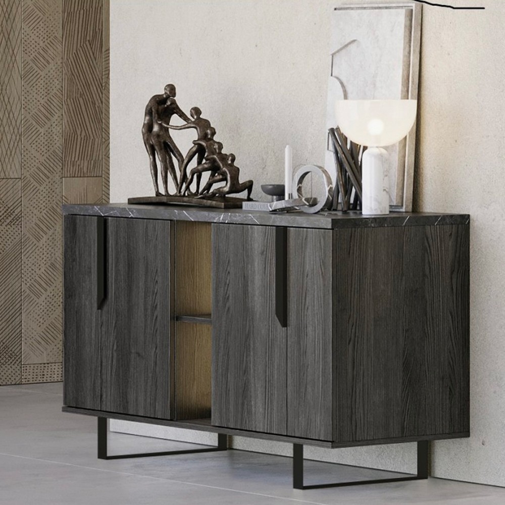 Madia 4 ante palissandro nero Zaira 165x49x83h