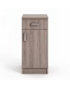 Mobile multiuso con cassetto e anta colore olmo Blanca 30x32x78H MONTATO