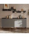 Madia 4 ante Polan 241x42x99h colore ardesia piombo