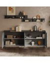 Madia 4 ante Polan 241x42x99h colore ardesia piombo