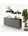 Madia 4 ante Polan 241x42x99h colore ardesia piombo
