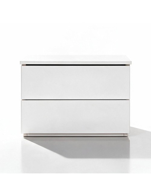 Comodino 2 cassetti bianco Manitoba
