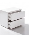 Comodino 2 cassetti bianco Manitoba