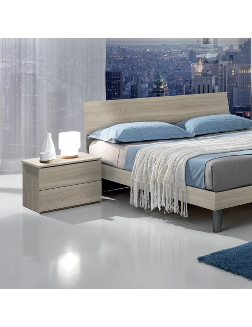 Comodino 2 cassetti olmo Manitoba
