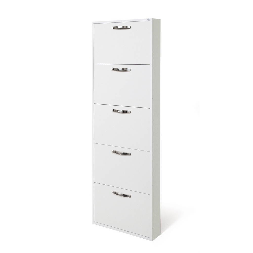 Scarpiera Serena 5 ante salvaspazio 180x65x15 colore bianco frassinato