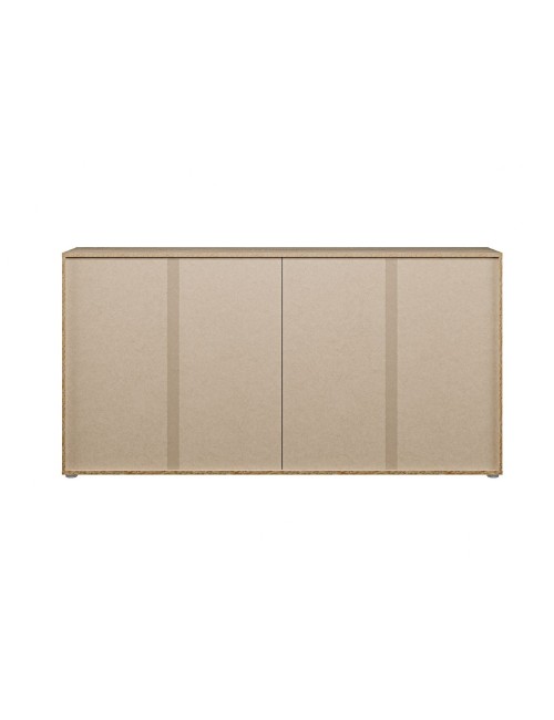 Madia Nilo con 4 ante e 2 cassetti in rovere e bianco 159 cm