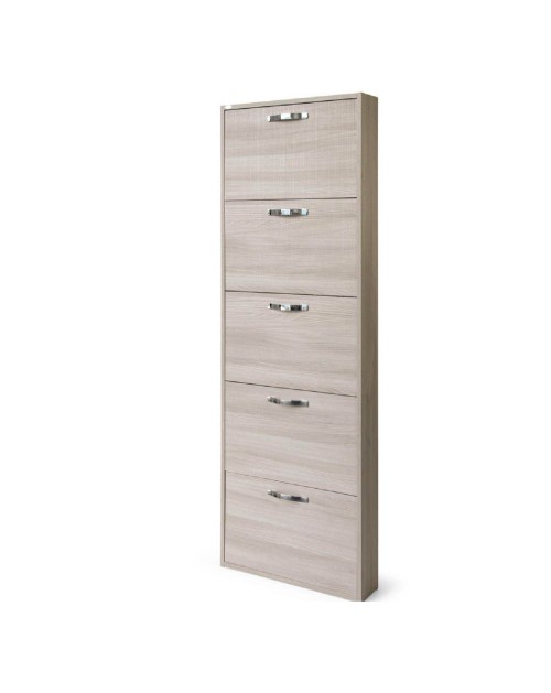 Scarpiera 5 ante Serena slim salvaspazio 180x65x15 colore olmo