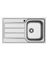 Lavello da incasso Tirreno861 in acciaio inox con vasca e gocciolatoio sinistro 86x50x18H