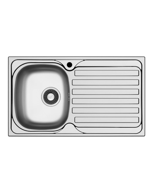Lavello da incasso Adriatico861 monostampo 1 vasca e gocciolatoio destro inox