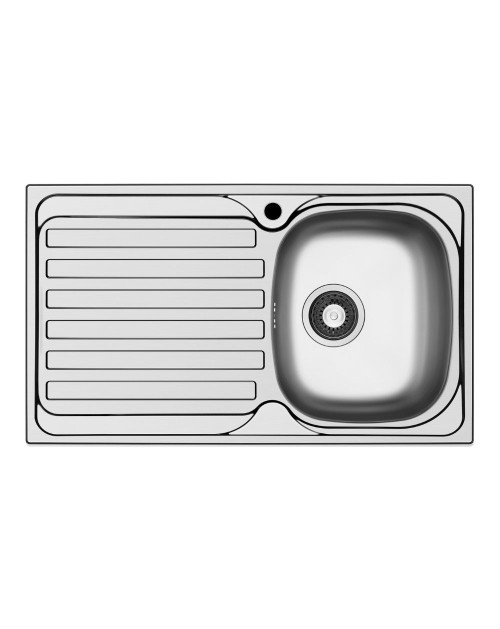 Lavello da incasso Adriatico861 monostampo 1 vasca e gocciolatoio sinistro inox