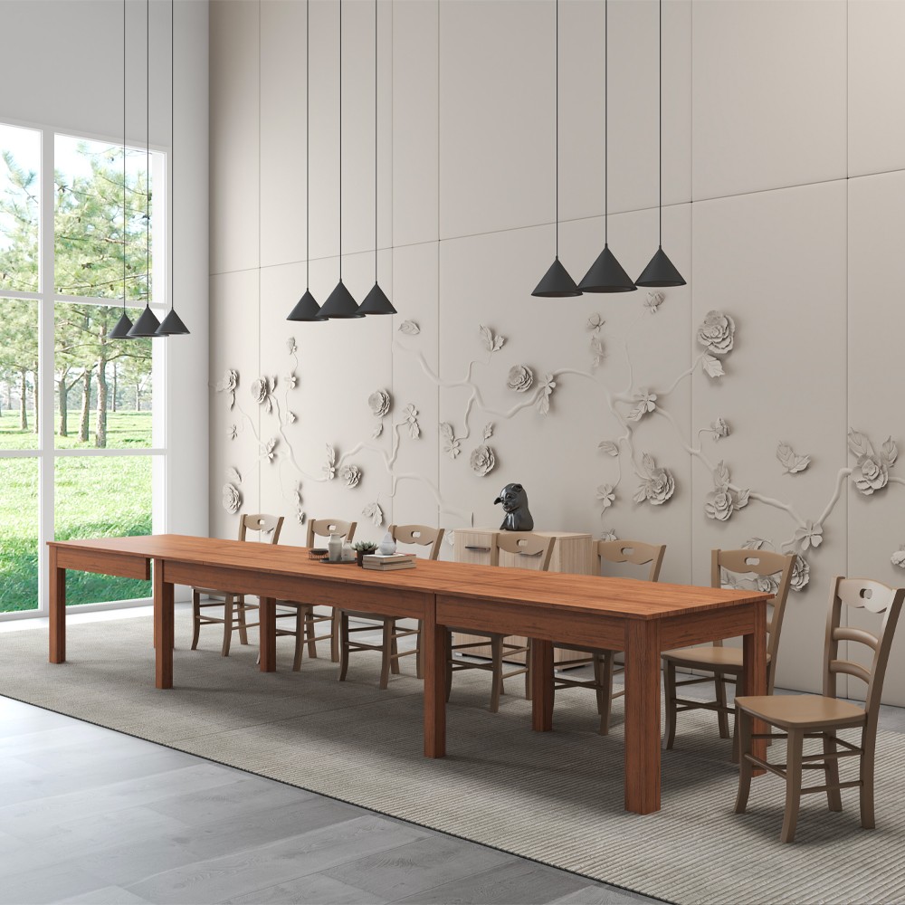 Tavolo Super4 160x90 allungabile a 320 cm colore noce naturale