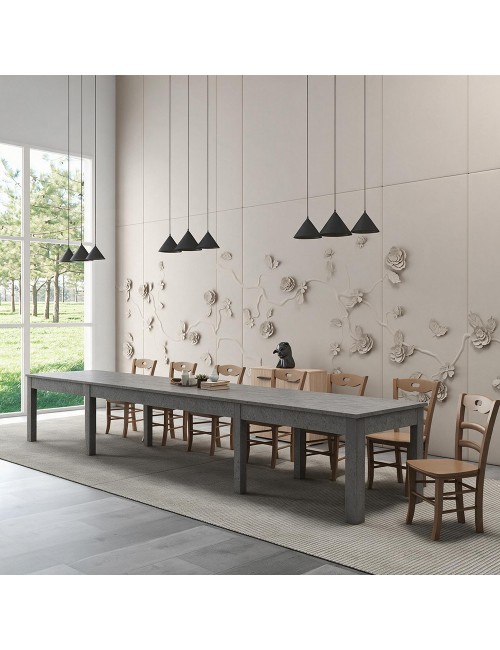 Tavolo Super4 160x90 Allungabile a 320 cm Colore Cemento Prezzo