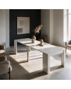 Consolle allungabile Ofelia 90x50x76h cm colore bianco lucido