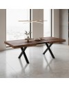 Tavolo allungabile England con piano in MDF noce e gambe nere 180x100x76H