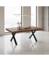 Tavolo allungabile England con piano in MDF noce e gambe nere 180x100x76H