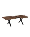 Tavolo allungabile England con piano in MDF noce e gambe nere 180x100x76H