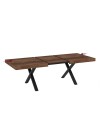 Tavolo allungabile England con piano in MDF noce e gambe nere 180x100x76H