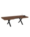 Tavolo allungabile England con piano in MDF noce e gambe nere 180x100x76H