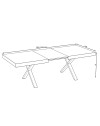 Tavolo allungabile England con piano in MDF noce e gambe nere 180x100x76H