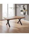 Tavolo allungabile England con piano in MDF quercia e gambe nere 180x100x76H