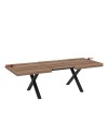 Tavolo allungabile England con piano in MDF quercia e gambe nere 180x100x76H