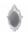 Specchio Decorativo Ovale MR8360 da Parete 60x81 cm con Cornice Barocca Silver
