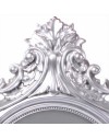 Specchio Decorativo Ovale MR8360 da Parete 60x81 cm con Cornice Barocca Silver
