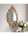 Specchio Decorativo Ovale MR5501 da Parete 36x53 cm con Cornice Barocca Gold