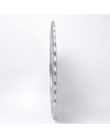 Specchio Decorativo Rotondo MR741 da Parete 60x60 cm con Cornice ad Anelli Concatenati Silver