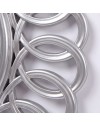Specchio Decorativo Rotondo MR741 da Parete 60x60 cm con Cornice ad Anelli Concatenati Silver