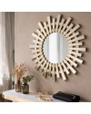Specchio Decorativo Rotondo MRTDYY20217GOLD da Parete 55x55 cm Oro a Raggiera