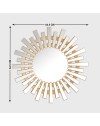 Specchio Decorativo Rotondo MRTDYY20217GOLD da Parete 55x55 cm Oro a Raggiera