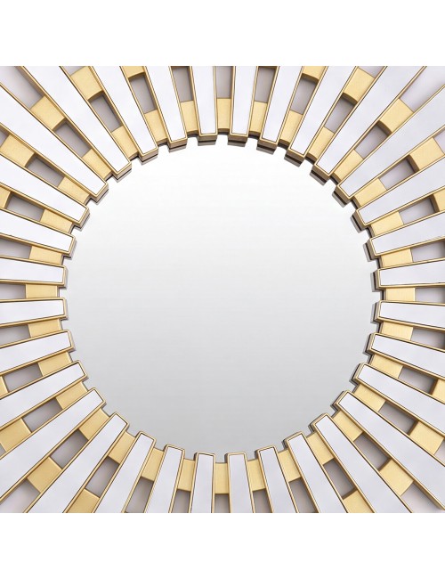 Specchio Decorativo Rotondo MRTDYY20217GOLD da Parete 55x55 cm Oro a Raggiera