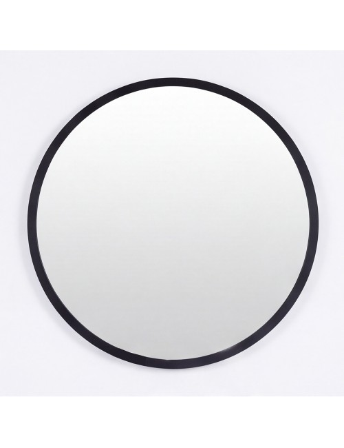 Specchio Decorativo Rotondo MR005 da Parete 60x60 cm con Cornice Nera