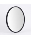 Specchio Decorativo Rotondo MR005 da Parete 60x60 cm con Cornice Nera