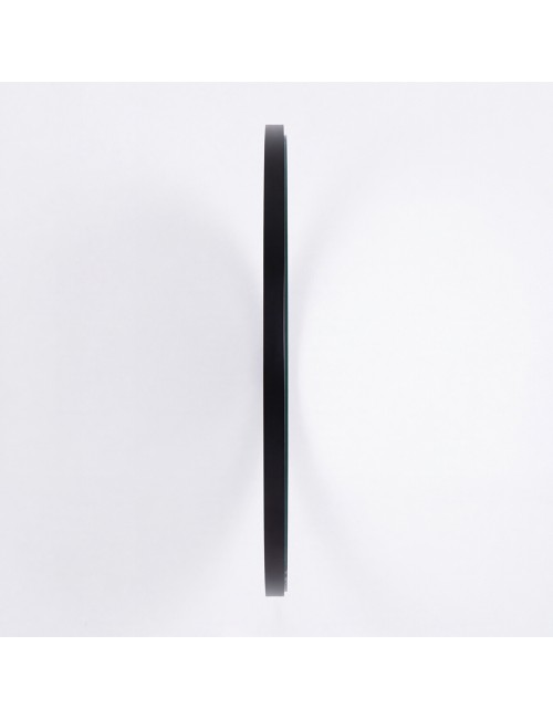 Specchio Decorativo Rotondo MR005 da Parete 60x60 cm con Cornice Nera