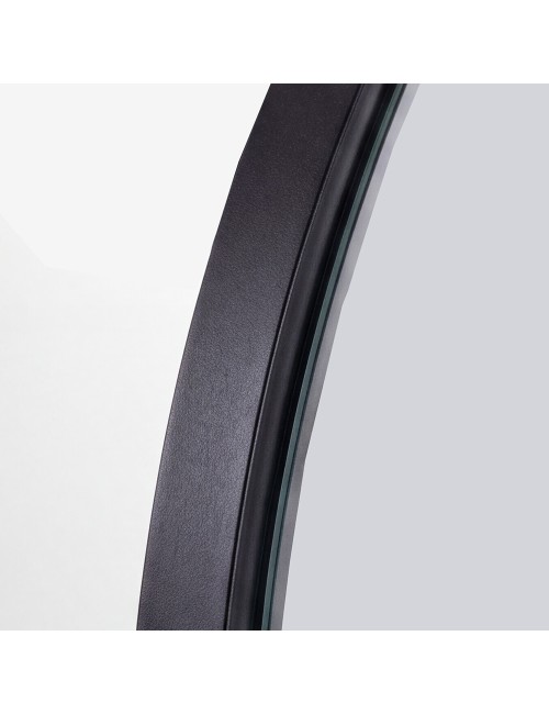 Specchio Decorativo Rotondo MR005 da Parete 60x60 cm con Cornice Nera