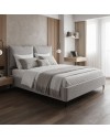 Letto Matrimoniale Vogue con Contenitore in Tessuto Grigio Chiaro – Eleganza e Comfort con Cuscini Imbottiti